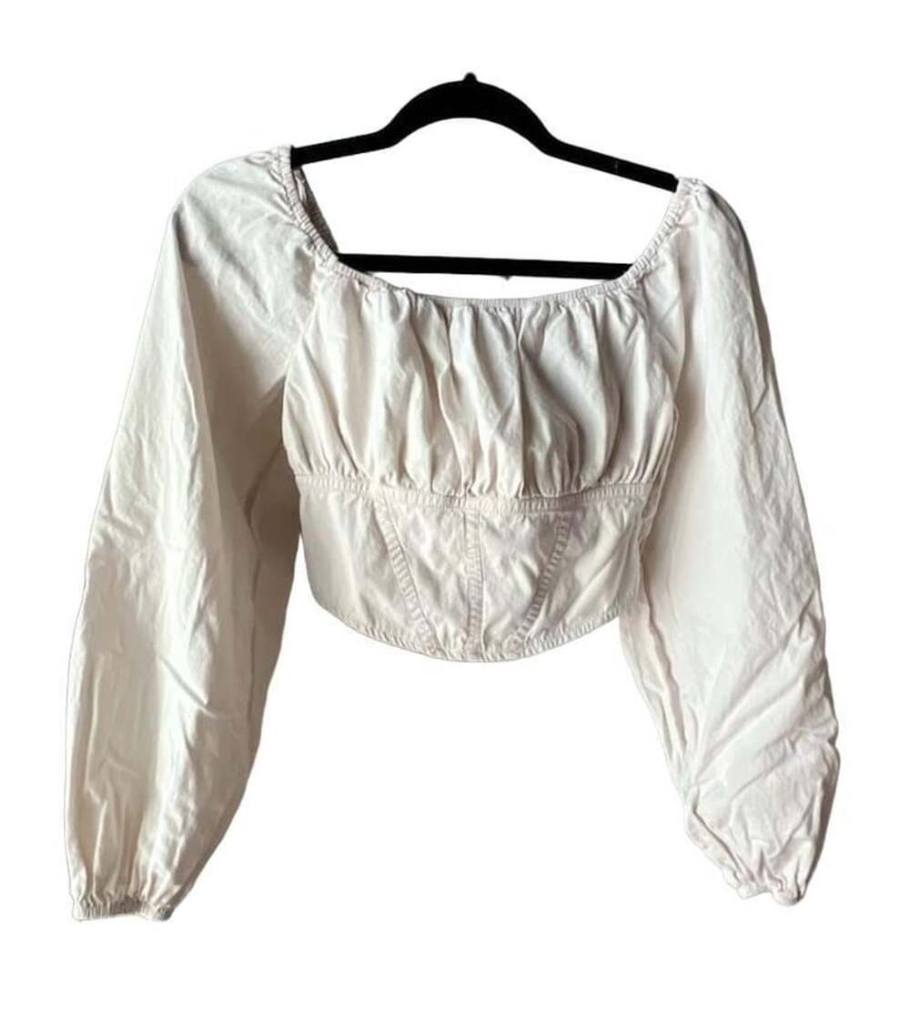 Japna Cream Corset Blouse Size S